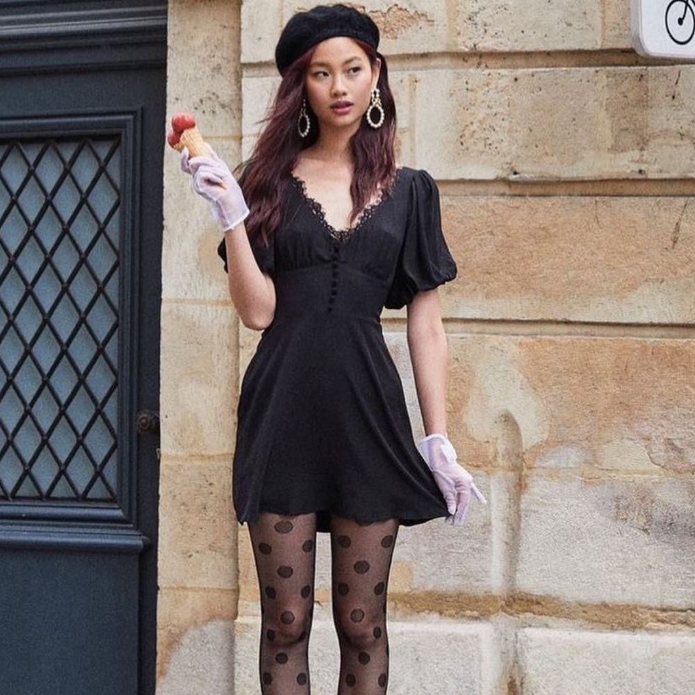 For Love and Lemons Atlanta Minidress Black